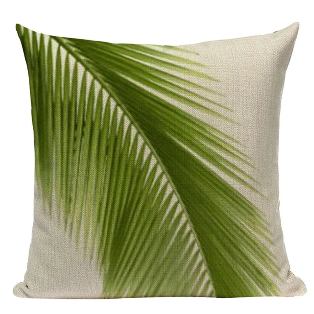 Tropical Plants Palm Tree Printed Decorative Throw Pillow Cushion Cover Case