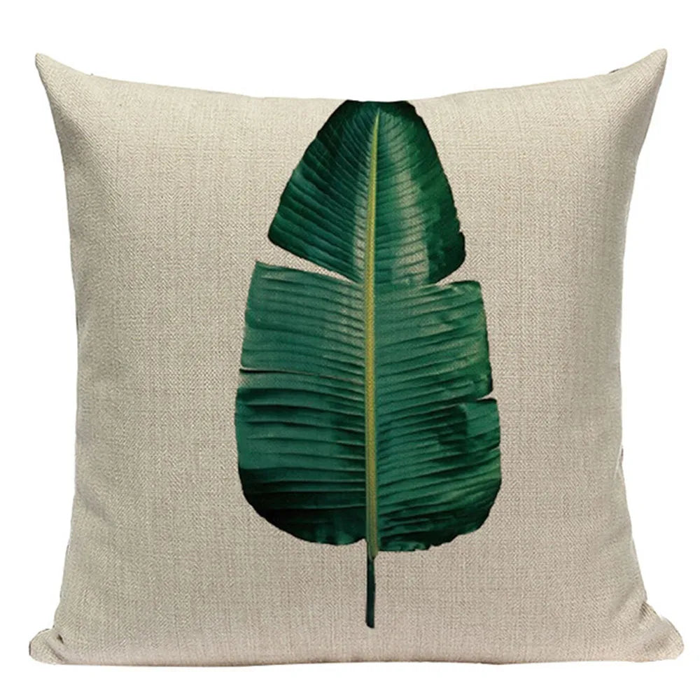 Tropical Plants Palm Tree Printed Decorative Throw Pillow Cushion Cover Case