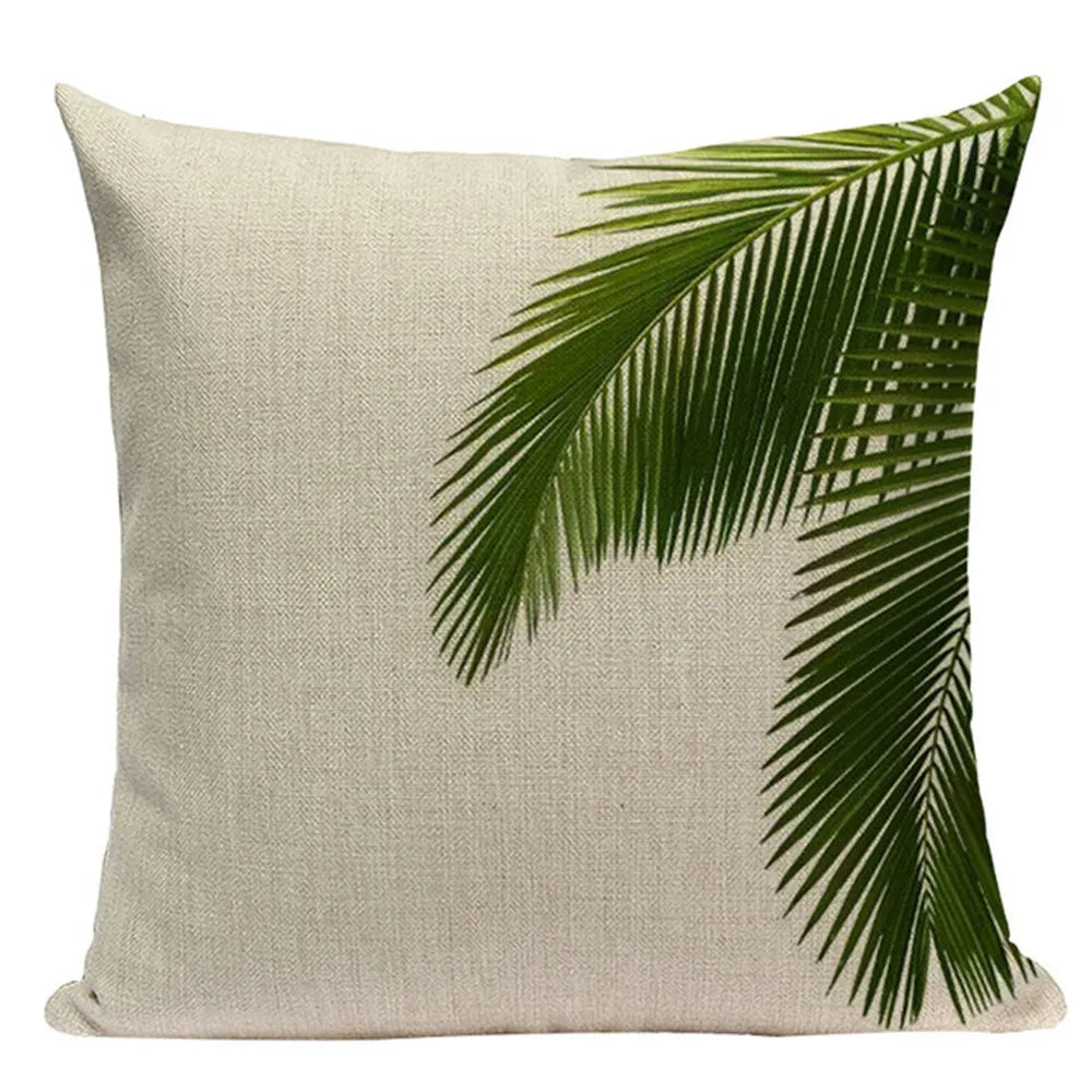 Tropical Plants Palm Tree Printed Decorative Throw Pillow Cushion Cover Case