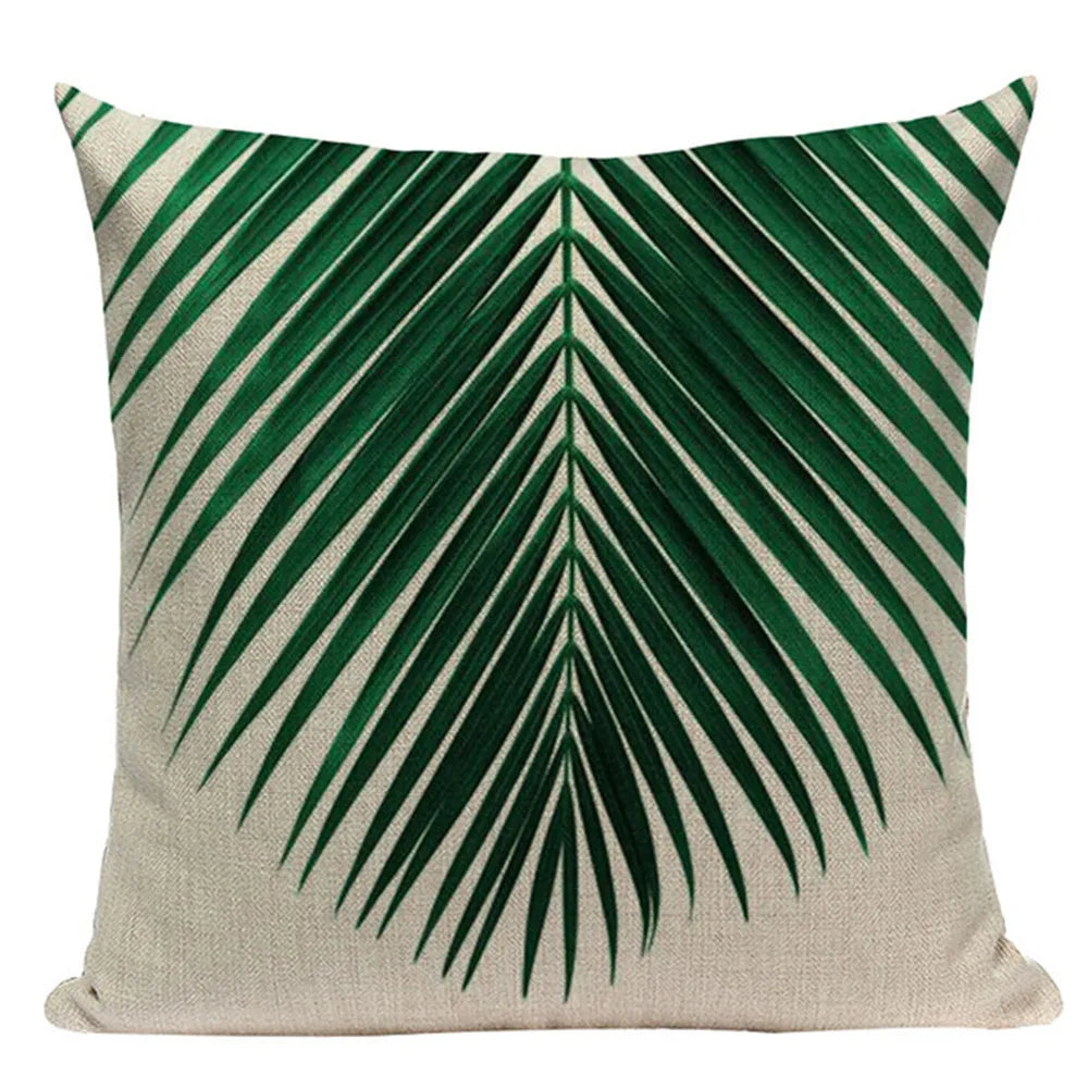 Tropical Plants Palm Tree Printed Decorative Throw Pillow Cushion Cover Case