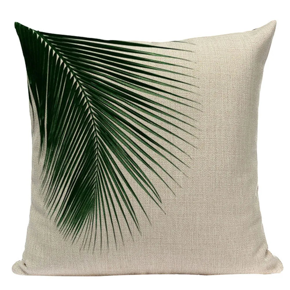 Tropical Plants Palm Tree Printed Decorative Throw Pillow Cushion Cover Case